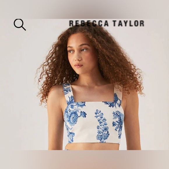 Rebecca Taylor Tops - NEW Rebecca Taylor Rosarium Fleur Tie Back Tank size 4